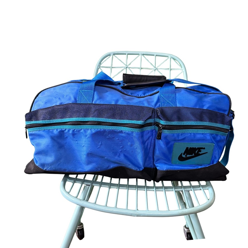 Nike Vintage Retro 80s Gym Bag Duffel Blue